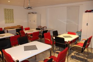 Unterrichtsraum der Fahrer-Akademie in Langenberg